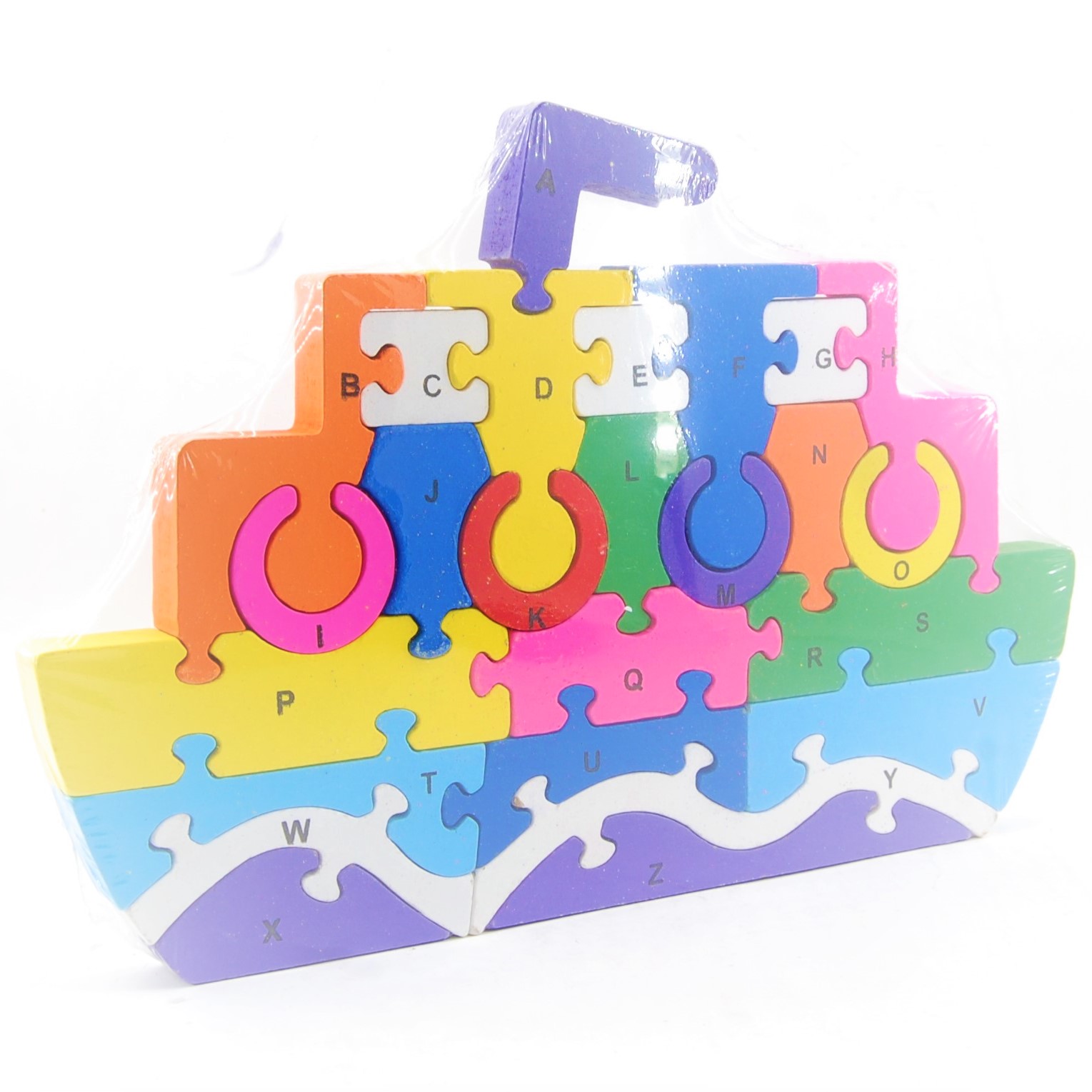 Drevené puzzle loďka - DRH - 40