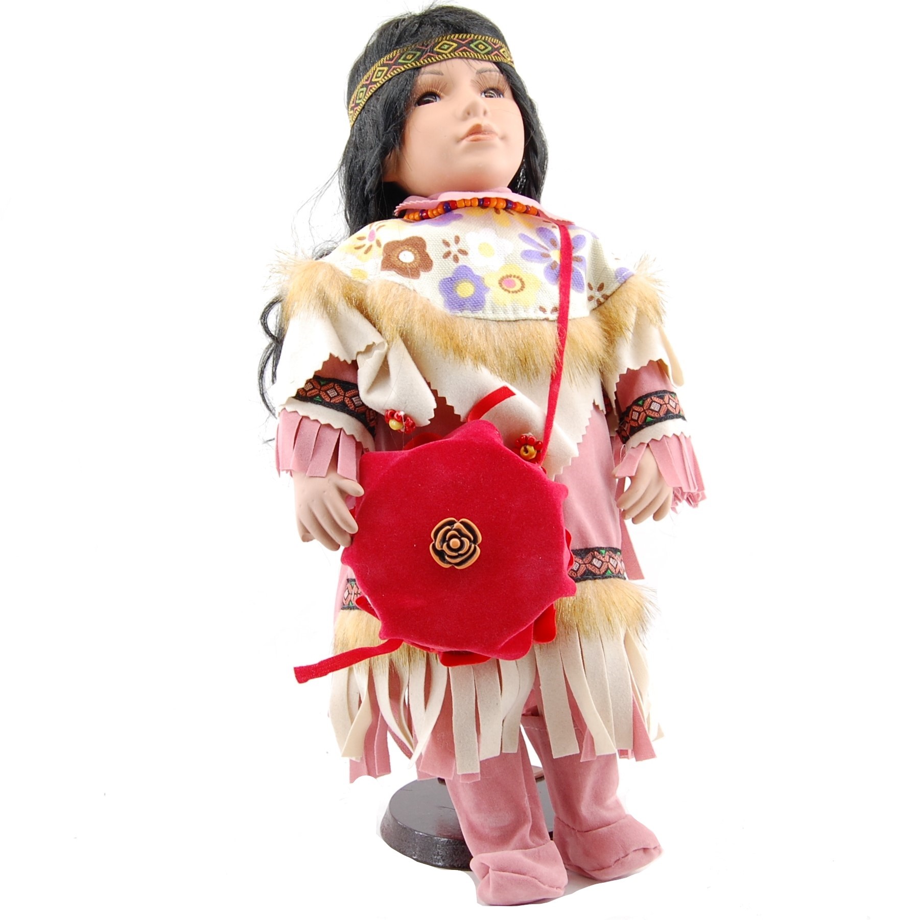 Porcelánova bábika Indiánka- IN-10