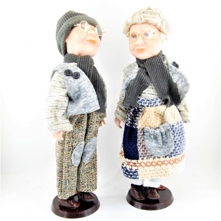 Porcelánová bábika - Dedko babka- DB-4